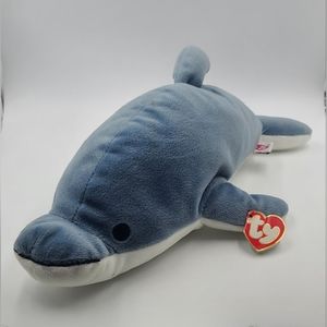 NWT-VINTAGE-14” 1997  Ty Pillow Pals Glide the Dolphin Plush